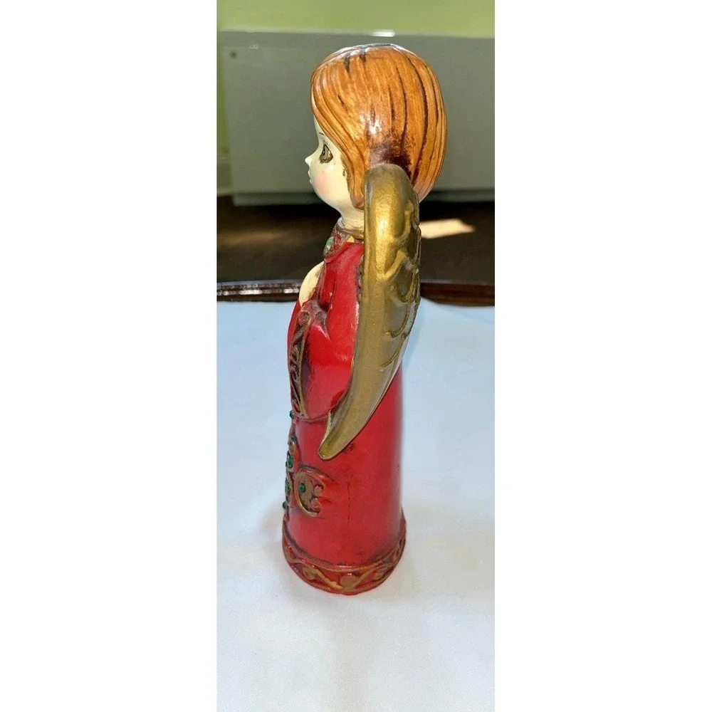 Vintage 1960's Ardco MCM Paper Mache Big Eyes Prayer Angel With Rhinestones